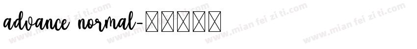 advance normal字体转换